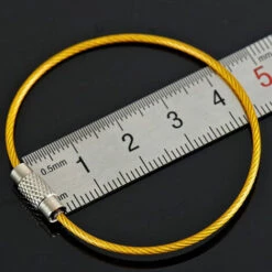 SUPERSELLER 10 Pièces Coloré En Acier Inoxydable Fil Porte-clés Corde Porte-clés Avion Engrenage Câble Anneau Porte-clés Pour La Randonnée En Plein Air -Equipement antichute Soldes 58674868 3