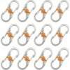 HIASDFLS Lot De 12 Mousquetons Mousqueton Mousqueton Porte-Clés En Forme De S Mousqueton En Métal Mousqueton En S Double Anneau Mousqueton Mini Mousqueton Pour Camping, Pêche, Randonnée, Voyage.