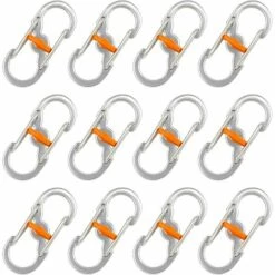 HIASDFLS Lot De 12 Mousquetons Mousqueton Mousqueton Porte-Clés En Forme De S Mousqueton En Métal Mousqueton En S Double Anneau Mousqueton Mini Mousqueton Pour Camping, Pêche, Randonnée, Voyage.