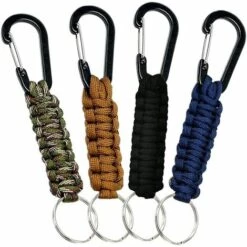 HIASDFLS Mousqueton Porte-Clés 4 Pièces Mousqueton Tactique Mousqueton Mousqueton Tressé Mousqueton Porte-Clés Mousqueton Militaire Mousqueton Camping Randonnée Alpinisme Pêche 4 Couleurs -Equipement antichute Soldes 58678145 4