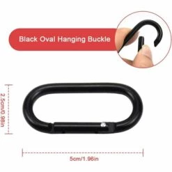 HIASDFLS 10Pcs Clip Mousqueton, Mousqueton En Aluminium, Mousqueton À Ressort, Clip Mousqueton Verrouillable Pour Voyage Pêche Camping Randonnée Noir -Equipement antichute Soldes 58678472 5