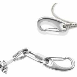 GDRHVFD 4 Pièces Mousqueton En Acier Inoxydable Mousqueton À Ressort Poids Max 100Kg Pour Hamac Extérieur Balançoire Camping Randonnée - Argent -Equipement antichute Soldes 58696998 2