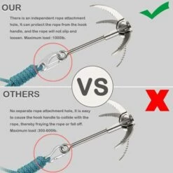 GDRHVFD 4 Pièces Mousqueton En Acier Inoxydable Mousqueton À Ressort Poids Max 100Kg Pour Hamac Extérieur Balançoire Camping Randonnée - Argent -Equipement antichute Soldes 58696998 3