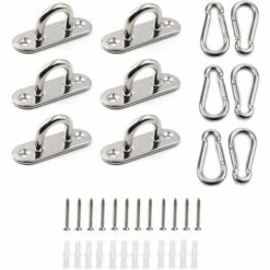 GDRHVFD Plaque À Œillets Et Mousqueton Rectangulaires En Acier Inoxydable 304