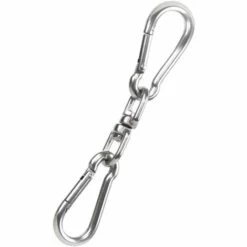 GDRHVFD 4Pcs Mousqueton En Acier Inoxydable Petit Mousqueton Mini Mousqueton Pour La Randonnée, Le Camping, La Pêche, Les Petites Chaînes Pour Animaux De Compagnie (Acier Inoxydable) -Equipement antichute Soldes 58697067 5