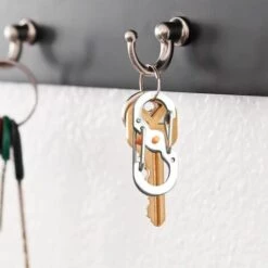 GDRHVFD Mini Mousqueton En Forme De S, Mini Mousqueton En Acier Inoxydable, Mousqueton À Double Anneau Pour La Famille, La Randonnée, La Pêche, Le Camping, Les Voyages -Equipement antichute Soldes 58697080 4