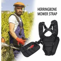 AIDUCHO Bandoulière De Tondeuse, Coupe-herbe à Bandoulière, Bandoulière Double Bandoulière Noire Sangle De Tondeuse Adaptée Aux Tondeuses à Gazon, Tondeuses à Gazon Et Tondeuses à Gazon -Equipement antichute Soldes 58752576 4