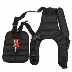 AIDUCHO Harnais Noir à Double Sangle Rembourré En Nylon Durables Pour Débroussailleuse Tondeuse Et Taille-BorduresJardin Brosse Coupe Tondeuse à Gazon Trimmer Professionnel Coupe De Brosse De Jardin