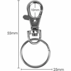DONTODENT 20 Petits Mousquetons Détachables Pivotants Avec Boucle Et Anneau De Clé -Equipement antichute Soldes 58754954 3