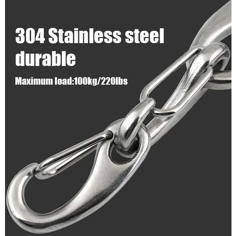 BARES 6 Pièces Mousqueton Escalade,Mousqueton A Ressort En Acier Inoxydable Charge Maximale 100 KG,Ressort Porte Mousqueton 50 Mm Pour Camping,Randonnée,Extérieur 6 BARES 6 Pièces Mousqueton Escalade,Mousqueton A Ressort En Acier Inoxydable Charge Maximale 100 KG,Ressort Porte Mousqueton 50 Mm Pour Camping,Randonnée,Extérieur – Image 4