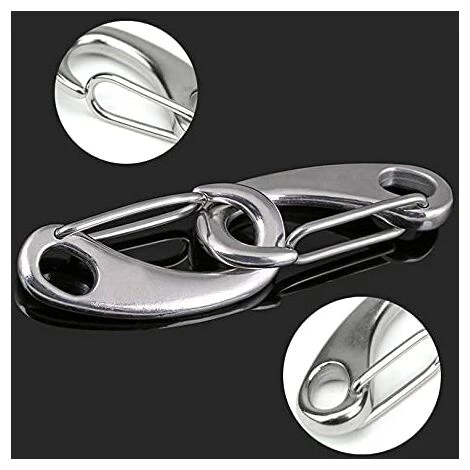 BARES 6 Pièces Mousqueton Escalade,Mousqueton A Ressort En Acier Inoxydable Charge Maximale 100 KG,Ressort Porte Mousqueton 50 Mm Pour Camping,Randonnée,Extérieur 7 BARES 6 Pièces Mousqueton Escalade,Mousqueton A Ressort En Acier Inoxydable Charge Maximale 100 KG,Ressort Porte Mousqueton 50 Mm Pour Camping,Randonnée,Extérieur – Image 5