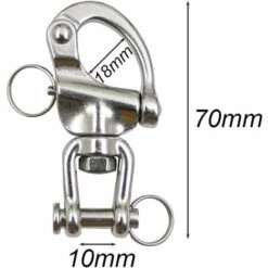 BARES Mousqueton Pivotant à Emerillon 2 Pièces Manille Inox Maillons Rapides En Acier Inoxydable 316 Mousqueton Inox Marine Crochet Attelage Crochet à Ressort Rapide Pour Drisse Voilier 70 Mm 8 BARES Mousqueton Pivotant à Emerillon 2 Pièces Manille Inox Maillons Rapides En Acier Inoxydable 316 Mousqueton Inox Marine Crochet Attelage Crochet à Ressort Rapide Pour Drisse Voilier 70 Mm -Equipement antichute Soldes 58784370 2