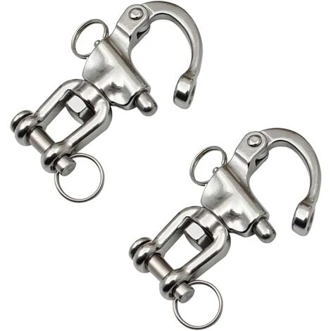 BARES Mousqueton Pivotant à Emerillon 2 Pièces Manille Inox Maillons Rapides En Acier Inoxydable 316 Mousqueton Inox Marine Crochet Attelage Crochet à Ressort Rapide Pour Drisse Voilier 70 Mm 6 BARES Mousqueton Pivotant à Emerillon 2 Pièces Manille Inox Maillons Rapides En Acier Inoxydable 316 Mousqueton Inox Marine Crochet Attelage Crochet à Ressort Rapide Pour Drisse Voilier 70 Mm – Image 4