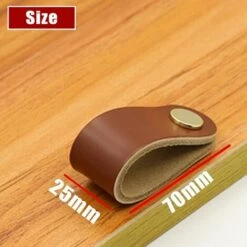 LTS FAFA Poignées En Cuir Cuisine Armoires,Poignée En Cuir Délicat Avec Vis （marron） -Equipement antichute Soldes 58824659 2
