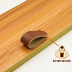 LTS FAFA Poignées En Cuir Cuisine Armoires,Poignée En Cuir Délicat Avec Vis （marron） -Equipement antichute Soldes 58824659 4