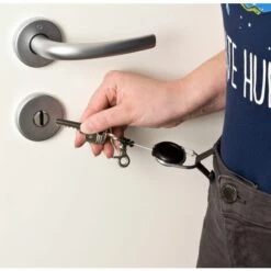 ENLENK Lot De 2 Clés Ou Carte D'identité De Avec Ressort Extra Fort Et Cordon Résistant Aux Déchirures Avec Clip Ceinture, Anneau Porte-clés Et Languette Renforcée En Textilène. -Equipement antichute Soldes 58844304 5