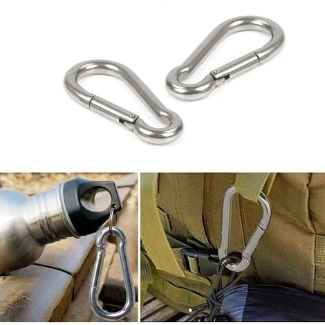 PERLE RARE 2pcs Mousqueton De Fixation Pour Charges Lourdes, Sports, Chiens De Serrure, Hamac Balançoire, En Acier Inoxydable 304, 8mm Épaisseur 6 PERLE RARE 2pcs Mousqueton De Fixation Pour Charges Lourdes, Sports, Chiens De Serrure, Hamac Balançoire, En Acier Inoxydable 304, 8mm Épaisseur – Image 4