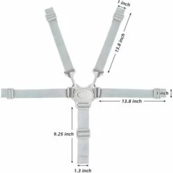 HIASDFLS Poussettes Ceinture De Sécurité À 5 Points, Ceinture De Sécurité Pour Chaise Haute, Ceinture De Sécurité Pour Poussette Réglable, Poussettes Et Poussettes Pour Chaise Haute Pour Bébé -Equipement antichute Soldes 59008028 2