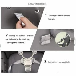 HIASDFLS Poussettes Ceinture De Sécurité À 5 Points, Ceinture De Sécurité Pour Chaise Haute, Ceinture De Sécurité Pour Poussette Réglable, Poussettes Et Poussettes Pour Chaise Haute Pour Bébé -Equipement antichute Soldes 59008028 4