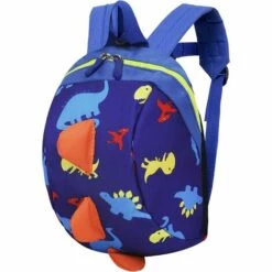 HIASDFLS Mini-Sac À Dos École Maternelle Sac À Dos En Oxford Avec Harnais De Sécurité Enfant Sac Repas Sac En Motif Dinosaure Sac Pour Bébé Commance À Marcher