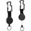 BEARSU 2 Pièces Porte-clefs Enrouleur Rétractable, Rétractable Porte-Clés Extensibles, Porte-Clés Extensibles Avec Corde, Pour Porte-Clés, Carte D'identité, Badge -Equipement antichute Soldes 59152922 1