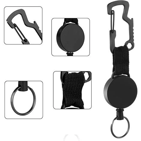 BEARSU 2 Pièces Porte-clefs Enrouleur Rétractable, Rétractable Porte-Clés Extensibles, Porte-Clés Extensibles Avec Corde, Pour Porte-Clés, Carte D'identité, Badge 5 BEARSU 2 Pièces Porte-clefs Enrouleur Rétractable, Rétractable Porte-Clés Extensibles, Porte-Clés Extensibles Avec Corde, Pour Porte-Clés, Carte D'identité, Badge – Image 3
