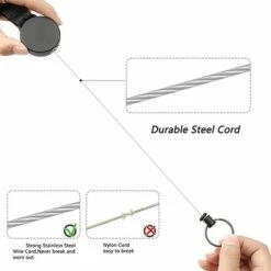 BEARSU 2 Pièces Porte-clefs Enrouleur Rétractable, Rétractable Porte-Clés Extensibles, Porte-Clés Extensibles Avec Corde, Pour Porte-Clés, Carte D'identité, Badge 10 BEARSU 2 Pièces Porte-clefs Enrouleur Rétractable, Rétractable Porte-Clés Extensibles, Porte-Clés Extensibles Avec Corde, Pour Porte-Clés, Carte D'identité, Badge -Equipement antichute Soldes 59152922 4