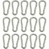 GALOZZOIT Lot De 15 Crochets Mousquetons De 4 X 40 Mm En Acier Galvanisé -Equipement antichute Soldes 59192313 1