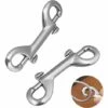 GALOZZOIT 2 Pièces Mousqueton Inox, Mousqueton À Double Extrémité Clips, Mousqueton Laisse Chien, Double Extrémité Clip Crochet, Mousqueton Double Boulon, Double Boulon Extrémité Clip Crochet（90mm） -Equipement antichute Soldes 59192324 1