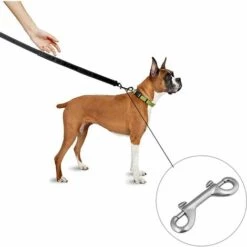 GALOZZOIT 2 Pièces Mousqueton Inox, Mousqueton À Double Extrémité Clips, Mousqueton Laisse Chien, Double Extrémité Clip Crochet, Mousqueton Double Boulon, Double Boulon Extrémité Clip Crochet（90mm） -Equipement antichute Soldes 59192324 3