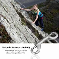 GALOZZOIT 2 Pièces Mousqueton Inox, Mousqueton À Double Extrémité Clips, Mousqueton Laisse Chien, Double Extrémité Clip Crochet, Mousqueton Double Boulon, Double Boulon Extrémité Clip Crochet（90mm） -Equipement antichute Soldes 59192324 4