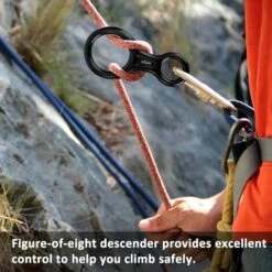 STARLIGHT SL.GT Descendeur Figure 8 Équipement De Descente 35KN Aluminium Escalade Descendeur De Anneau Rappel Robuste, Loisirs De Plein Air Assurage 8–13 Mm -Equipement antichute Soldes 59206768 5