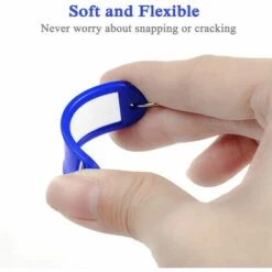 PERLE RARE 40pcs Porte Étiquettes Cle à Bagages En Plastique De Voyage Avec Porte-clés Etiquette D'identification Porte-Clés (8 Couleurs) -Equipement antichute Soldes 59324966 3