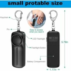 PERLE RARE Porte-clés D'alarme Personnelle - Sons Sécurisés - Alarme Personnelle - 130 DB - Protection De Sirène Puissante Avec Lumière LED - Protection Personnelle Pour Femmes, Filles, Enfants, Personnes âgées 8 PERLE RARE Porte-clés D'alarme Personnelle - Sons Sécurisés - Alarme Personnelle - 130 DB - Protection De Sirène Puissante Avec Lumière LED - Protection Personnelle Pour Femmes, Filles, Enfants, Personnes âgées -Equipement antichute Soldes 59325471 2