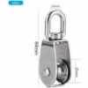 LANGRAY Poulie M25 Pivotant En Acier Inoxydable 304, M25 Seul Poulie Bloc,Poulie De Levage Capacité De Chargement -Equipement antichute Soldes 59593063 1
