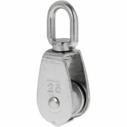 LANGRAY Poulie M25 Pivotant En Acier Inoxydable 304, M25 Seul Poulie Bloc,Poulie De Levage Capacité De Chargement -Equipement antichute Soldes 59593063 2