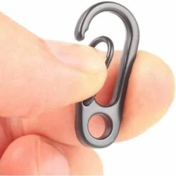 GALOZZOIT 15pcs Crochet Mousqueton Pour Escalade Excursion, Mousquetons Aluminium Solide Multifonction D-Anneau Avec Bouchon EDC Crochet Pour Camping Voyager Randonnée Porte-clés En Plein Air -Equipement antichute Soldes 59800240 4