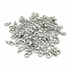 GALOZZOIT 100 Pièces Fermoirs Mousquetons/fermoir Bijoux Argent Pour Fabrication De Bijoux, Pendentif Et Bbracelet(Argent)
