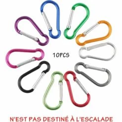 DENUOTOP D-Anneau Mousqueton Boucle Multifonctionnel De Plein Air Des Sports Mousqueton Clip Carabiner Aluminium Couleurs Aléatoires -Equipement antichute Soldes 59859386 2