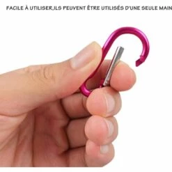 DENUOTOP D-Anneau Mousqueton Boucle Multifonctionnel De Plein Air Des Sports Mousqueton Clip Carabiner Aluminium Couleurs Aléatoires -Equipement antichute Soldes 59859386 5