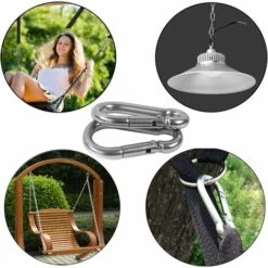 DENUOTOP 6PCS Mousquetons Acier Inoxydable 304 Mousqueton Pompier Ressort Avec Mousqueton De Fixation Pour Camping Randonnée Hamac Balancoire M10 10 DENUOTOP 6PCS Mousquetons Acier Inoxydable 304 Mousqueton Pompier Ressort Avec Mousqueton De Fixation Pour Camping Randonnée Hamac Balancoire M10 -Equipement antichute Soldes 59859400 4