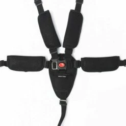 FR-LIFE Ceinture De Sécurité Bébé Harnais/Sangle Réglable 5 Points Harnais De Sécurité Ceinture Pour Chaise Haute Bébé Landau Et Poussette De Voiture Et Poussette Universal Harnais, Noir, BR-Vie