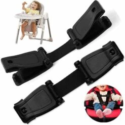 FR-LIFE 2 Pièces Chest Clip Sécurité Bébé,BR-Vie Sangle Ceinture De Sécurité Voiture, Empêche L’enfant De Sortir Les Bras Du Harnais, Boucle De Protection Pour Siège Auto Enfant, Pince Harnais Enfant - Noir