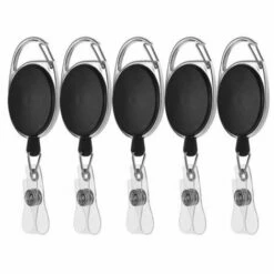 GALOZZOIT Lot De 5 Pinces Rétractables , Rétractables Avec Porte-cartes Horizontal Et Vertical