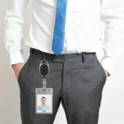 GALOZZOIT Lot De 5 Pinces Rétractables , Rétractables Avec Porte-cartes Horizontal Et Vertical -Equipement antichute Soldes 60000151 5