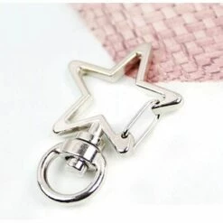 GALOZZOIT Porte-clés En Forme De Pentagramme Mousqueton Pour Lanière Clips Crochets Clips De Lanière Pivotants Porte-clés DIY Porte-clés Accessoires Pour Loisirs Créatifs, Création De Bijoux (20 Pièces) -Equipement antichute Soldes 60000291 3