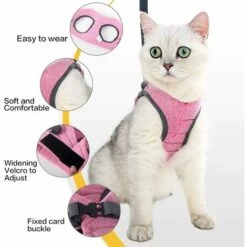 DENUOTOP Harnais Harnais Pour Chat - Ensemble De Harnais Et Laisse Chat Ultra-Léger Harnais Chaton Réglable Anti-Fuite Pour Chiot Lapin Furet(Rose,M) 10 DENUOTOP Harnais Harnais Pour Chat - Ensemble De Harnais Et Laisse Chat Ultra-Léger Harnais Chaton Réglable Anti-Fuite Pour Chiot Lapin Furet(Rose,M) -Equipement antichute Soldes 60004976 4