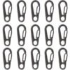 DENUOTOP Mousquetons De Sécurité 15pcs Crochet Mousqueton Pour Escalade Excursion, Mousquetons Aluminium Solide Multifonction D-Anneau Avec Bouchon EDC Crochet Pour Camping Voyager Randonnée Porte-clés En Plein Air -Equipement antichute Soldes 60008371 1
