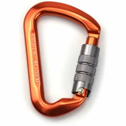 LUCKY-88 Mousqueton, Aviation Aluminium Quick Hook Climbing Gliding Master Lock (Orange)