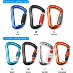 LUCKY-88 Mousqueton, Aviation Aluminium Quick Hook Climbing Gliding Master Lock (Orange) -Equipement antichute Soldes 60061799 5